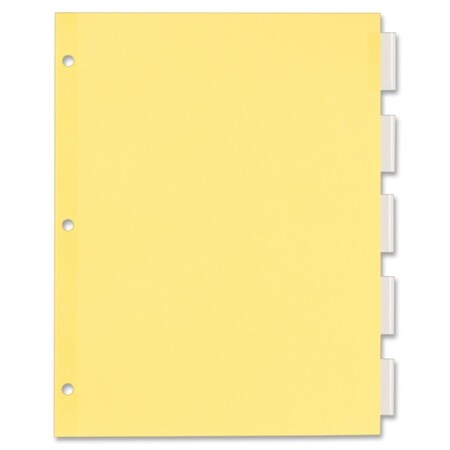 The Workstation Essentials Economy Insertable Tab Dividers - Set of 5, Clear Tabs TH18763